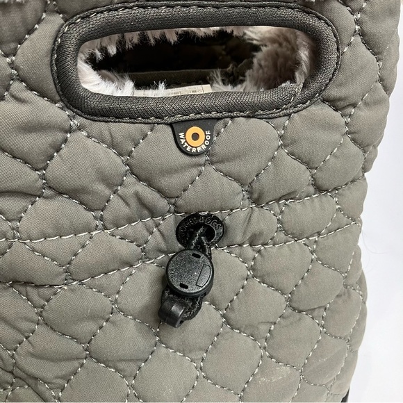 Bogs B Moc quilted boots waterproof gray size 6 - Picture 3 of 9